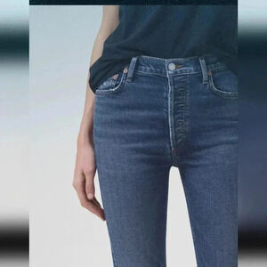 Agolde Women's High Rise Jeans - Dark Blue